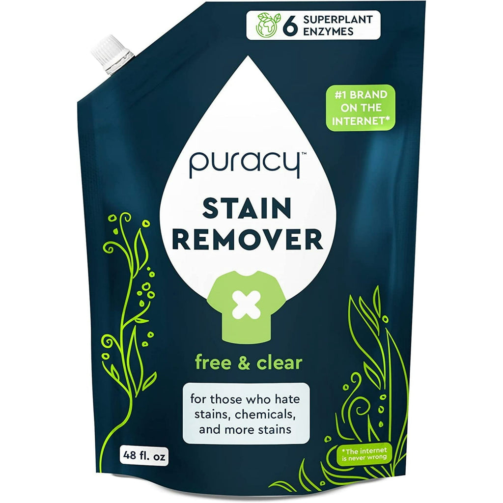 Puracy Laundry Stain Remover Refill, Free & Clear, 48 fl.oz.